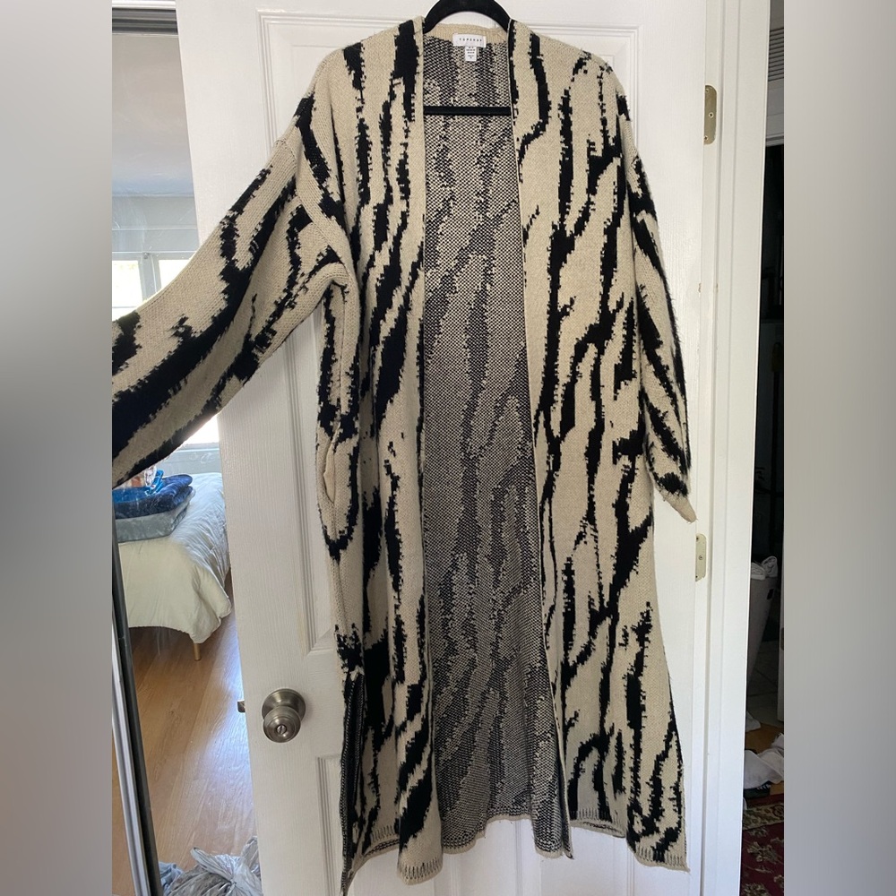 Topshop Zebra print Knit cardigan